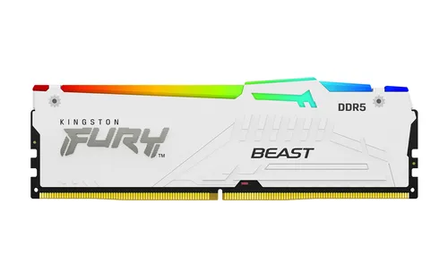 Kingston Technology FURY Beast 32GB 6000MT/s DDR5 CL30 DIMM (Kit de 2) White RGB EXPO