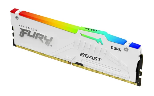 Kingston Technology FURY Beast 32GB 6000MT/s DDR5 CL30 DIMM (Kit de 2) White RGB EXPO