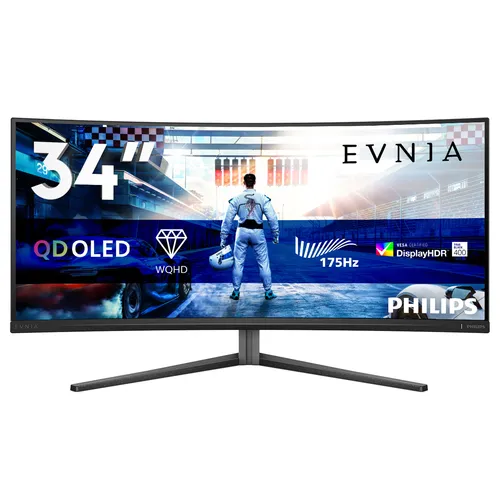 Philips Evnia 6000 34M2C6500/00 écran plat de PC 86,4 cm (34") 3440 x 1440 pixels Wide Quad HD QD-OLED Gris