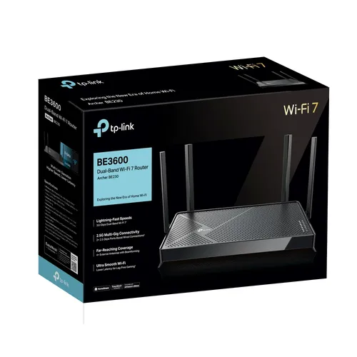 TP-Link Archer BE230 router inalámbrico 2.5 Gigabit Ethernet Doble banda (2,4 GHz / 5 GHz) Negro