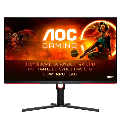 AOC G3 U32G3X/BK Computerbildschirm 80 cm (31.5") 3840 x 2160 Pixel 4K Ultra HD LED Schwarz, Rot