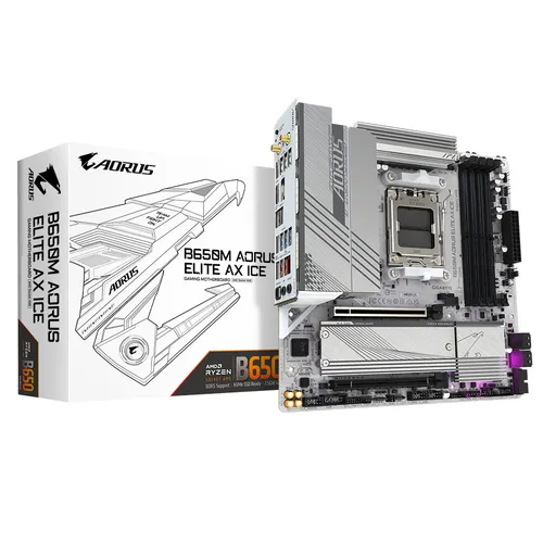 GIGABYTE B650M AORUS ELITE AX ICE Moederbord