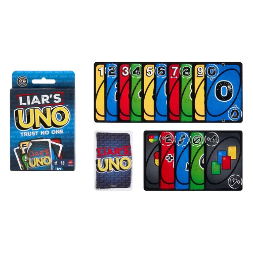Mattel Games Liar’s UNO Card Game for Adults, Kids, Families, Parties & Game Nights, Trick Play & Bluffing