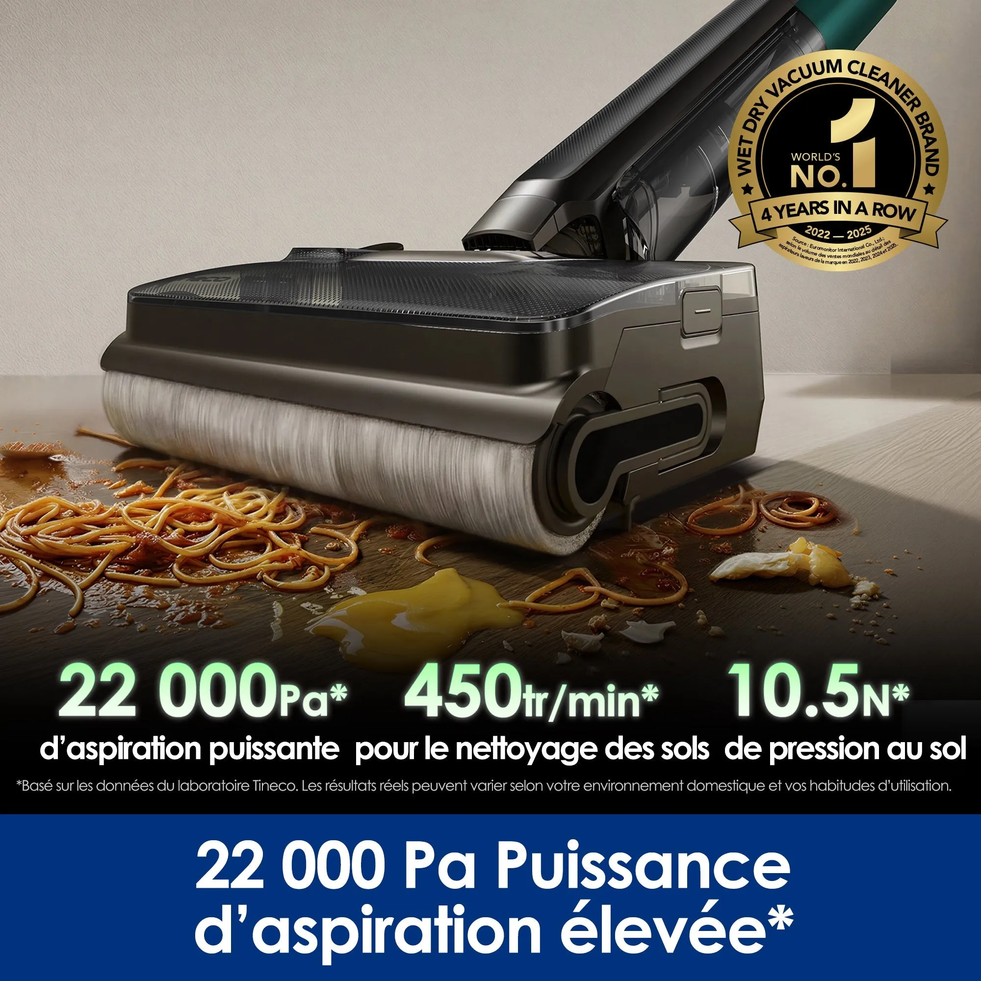 Tineco Floor One i7 Fold Aspirateur Sec et Humide Sans Fil
