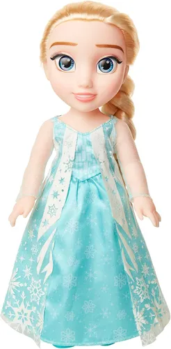 Disney Frozen Elsa Pop met door de film geïnspireerde ijzigblauwe outfit, blauwe schoenen en lang gevlochten kapsel - ongeveer 14 inches groot, voor meisjes vanaf 3 jaar