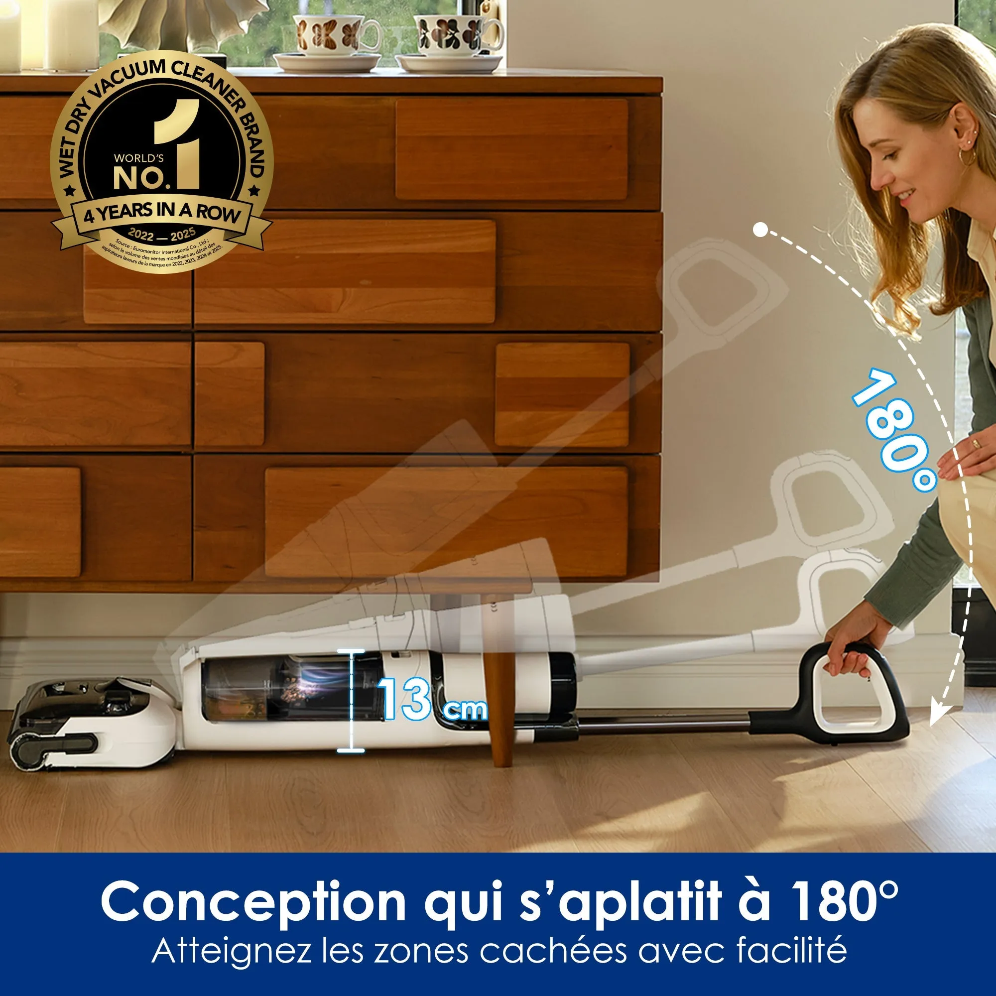 Tineco Floor ONE STRETCH S6 Aspirateur Eau et Poussière Laveur de Sols