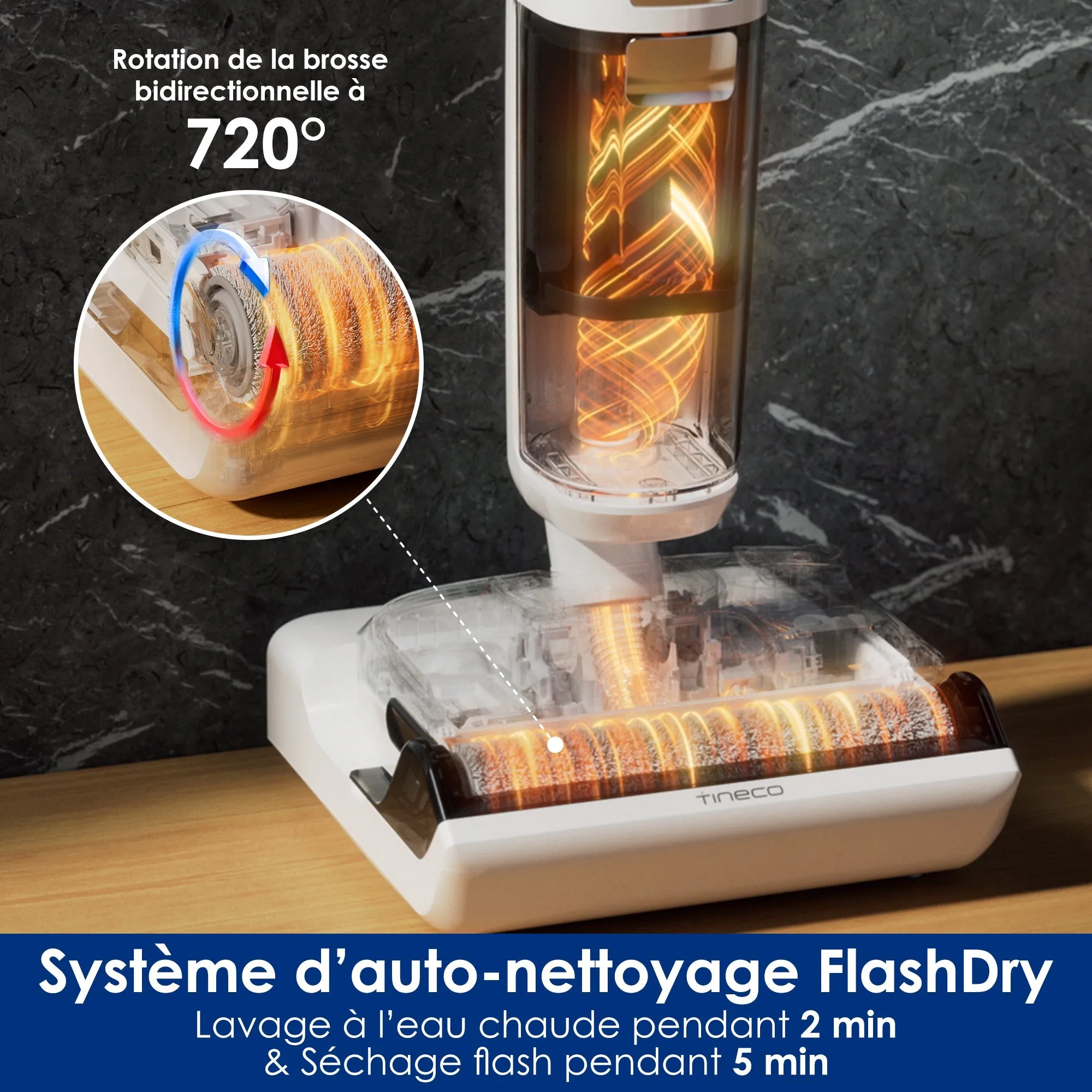 Tineco Floor ONE STRETCH S6 Aspirateur Eau et Poussière Laveur de Sols