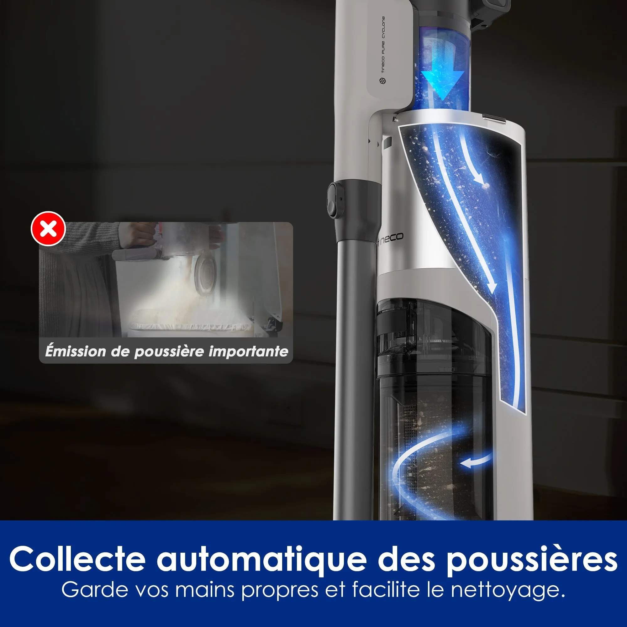 Tineco Pure One Station 5 Pro Aspirateur Balai sans Fil avec Base