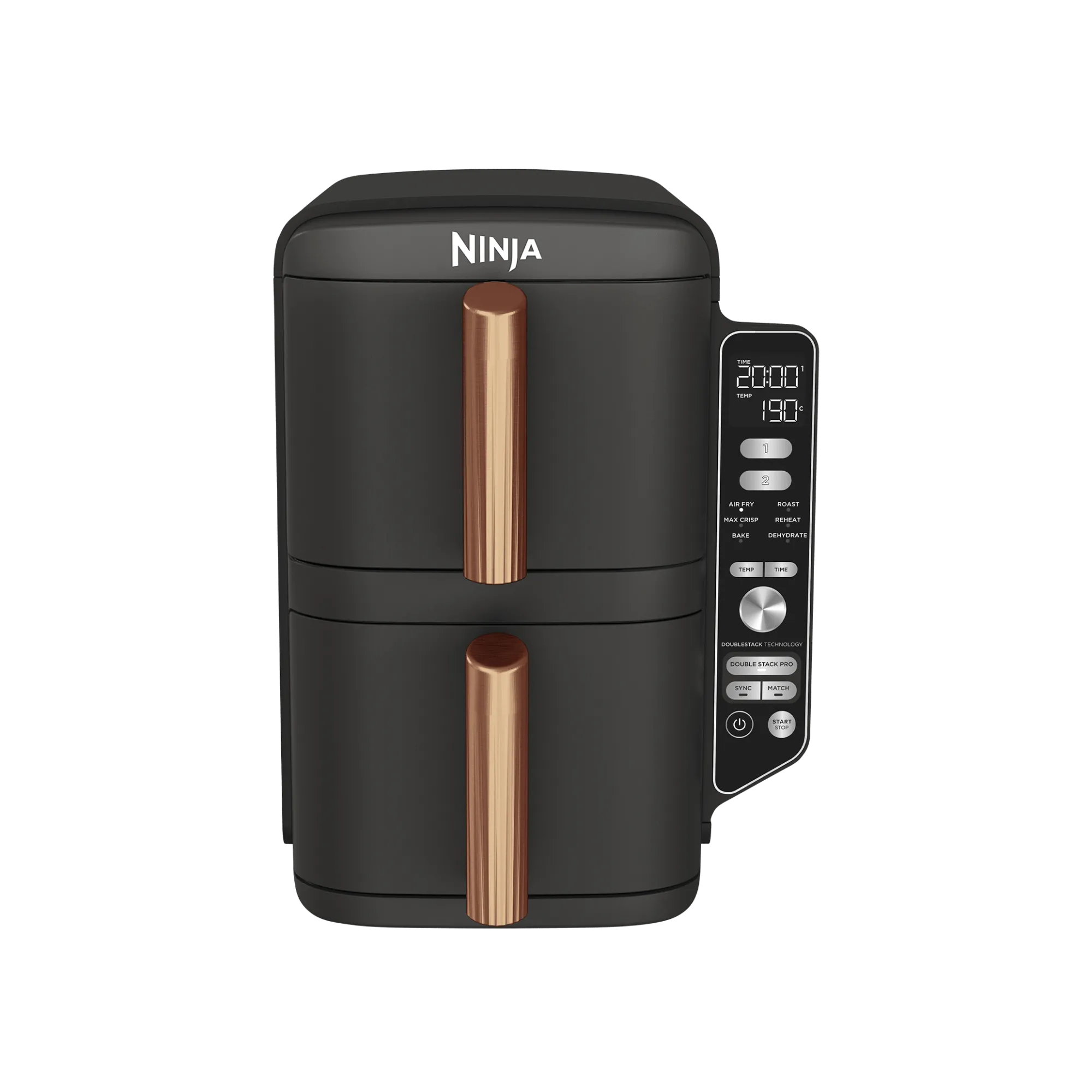 Air Fryer Ninja DoubleStack XL, verticale, 9.5L, 6-en-1 Noir/Cuivre