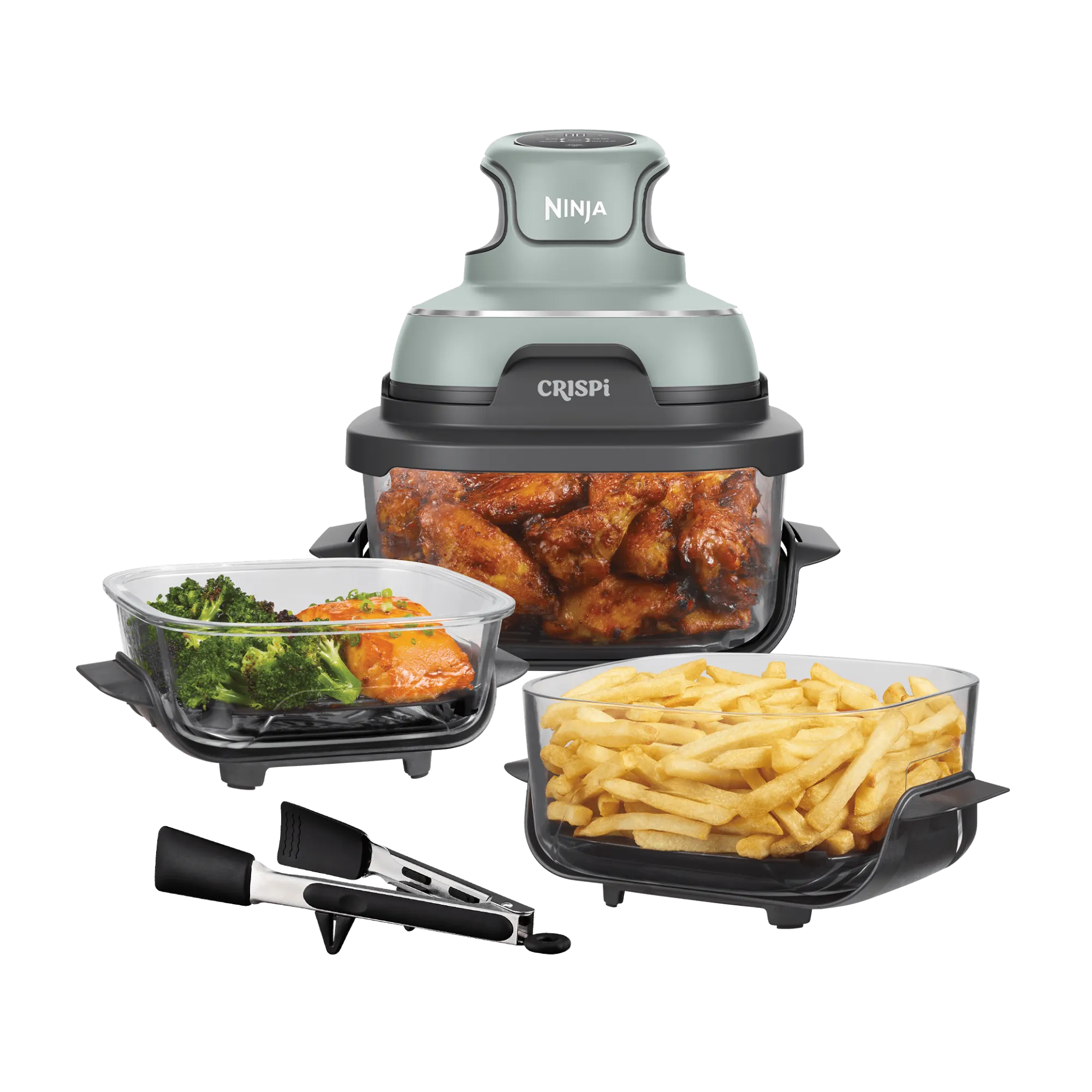 Air Fryer modulaire en verre Ninja CRISPi Sauge avec 3 récipients