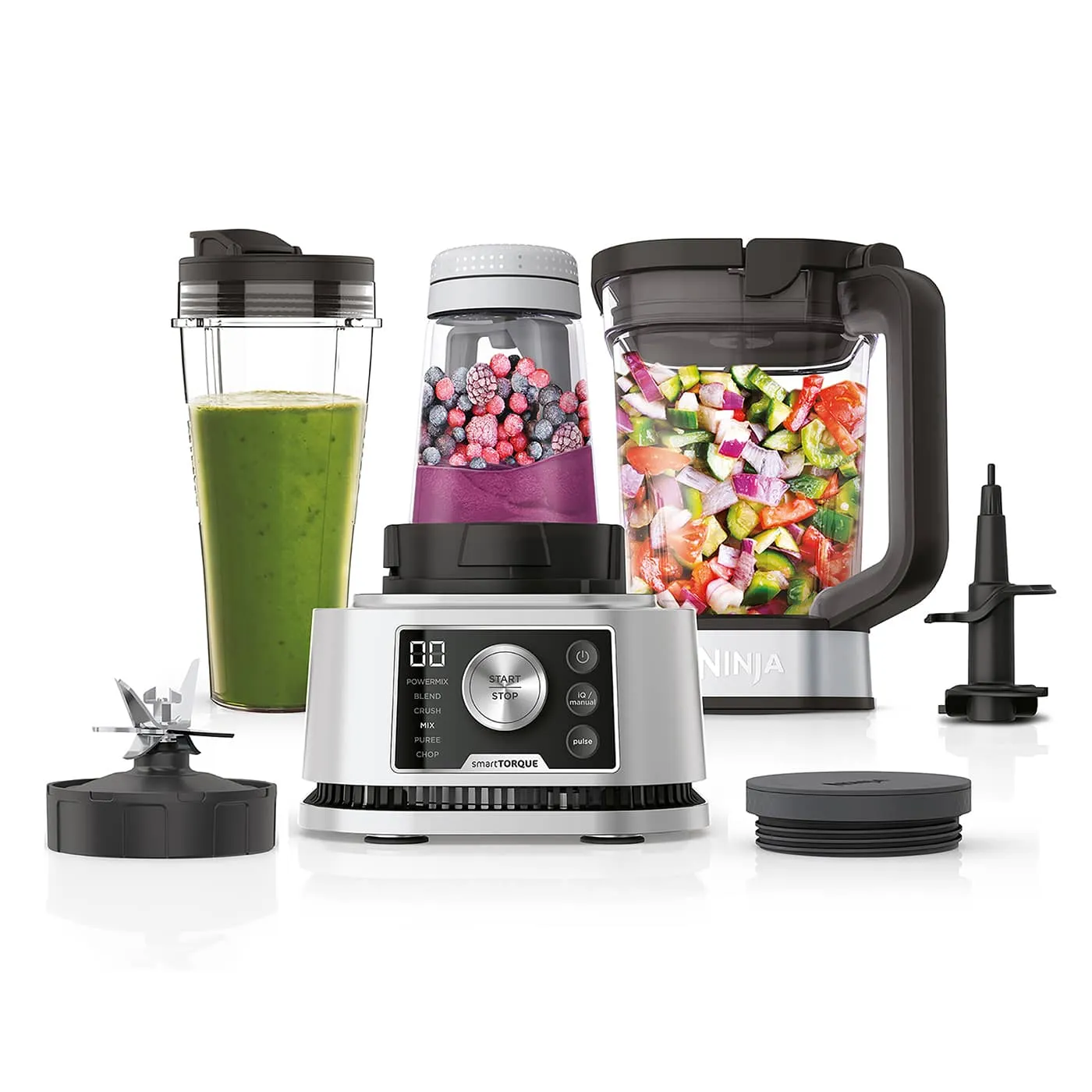 Blender 3-en-1 Ninja Foodi Power Nutri 1 200 W avec Auto-iQ