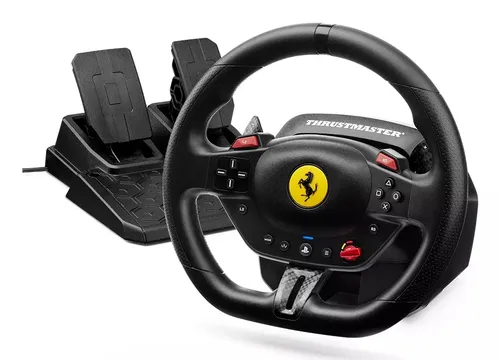 Thrustmaster T98-P Ferrari 296 GTB Nero USB Sterzo + Pedali Analogico/Digitale PC, PlayStation 4, PlayStation 5