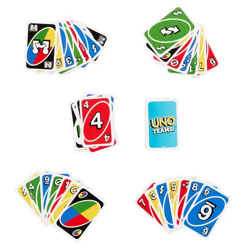 Mattel Games UNO Teams Card Game for Family Nights, Game Nights, Travel, Camping & Parties
