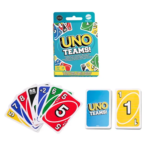 Mattel Games UNO Teams Card Game for Family Nights, Game Nights, Travel, Camping & Parties