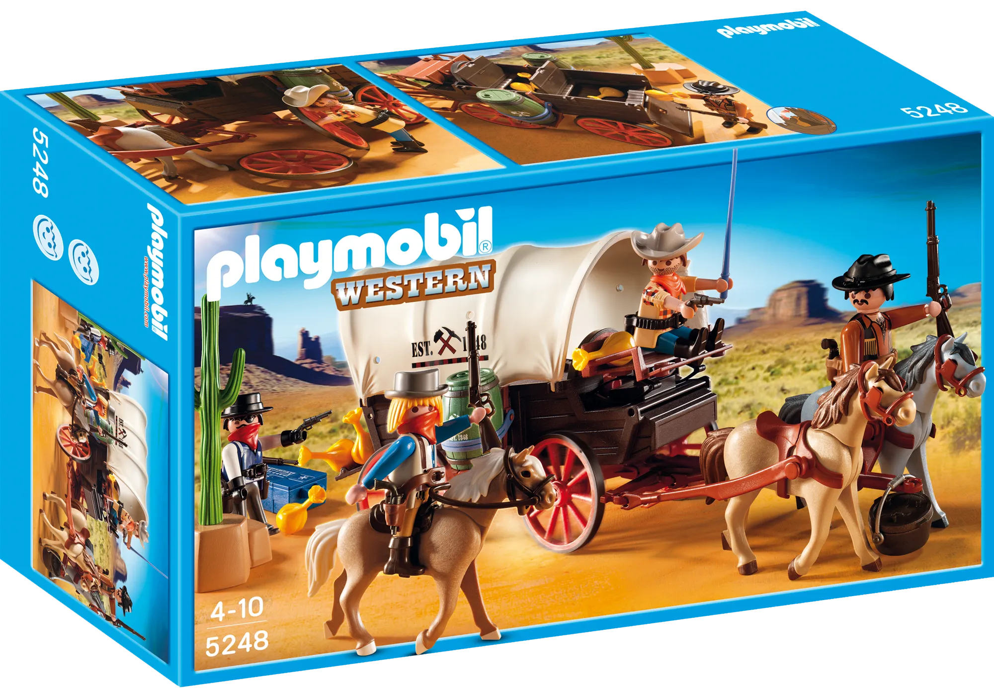Playmobil 5248 Chariot avec cow-boys et bandits