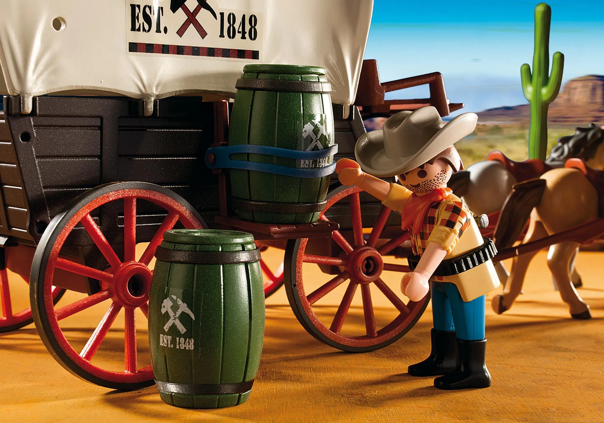 Playmobil 5248 Chariot avec cow-boys et bandits