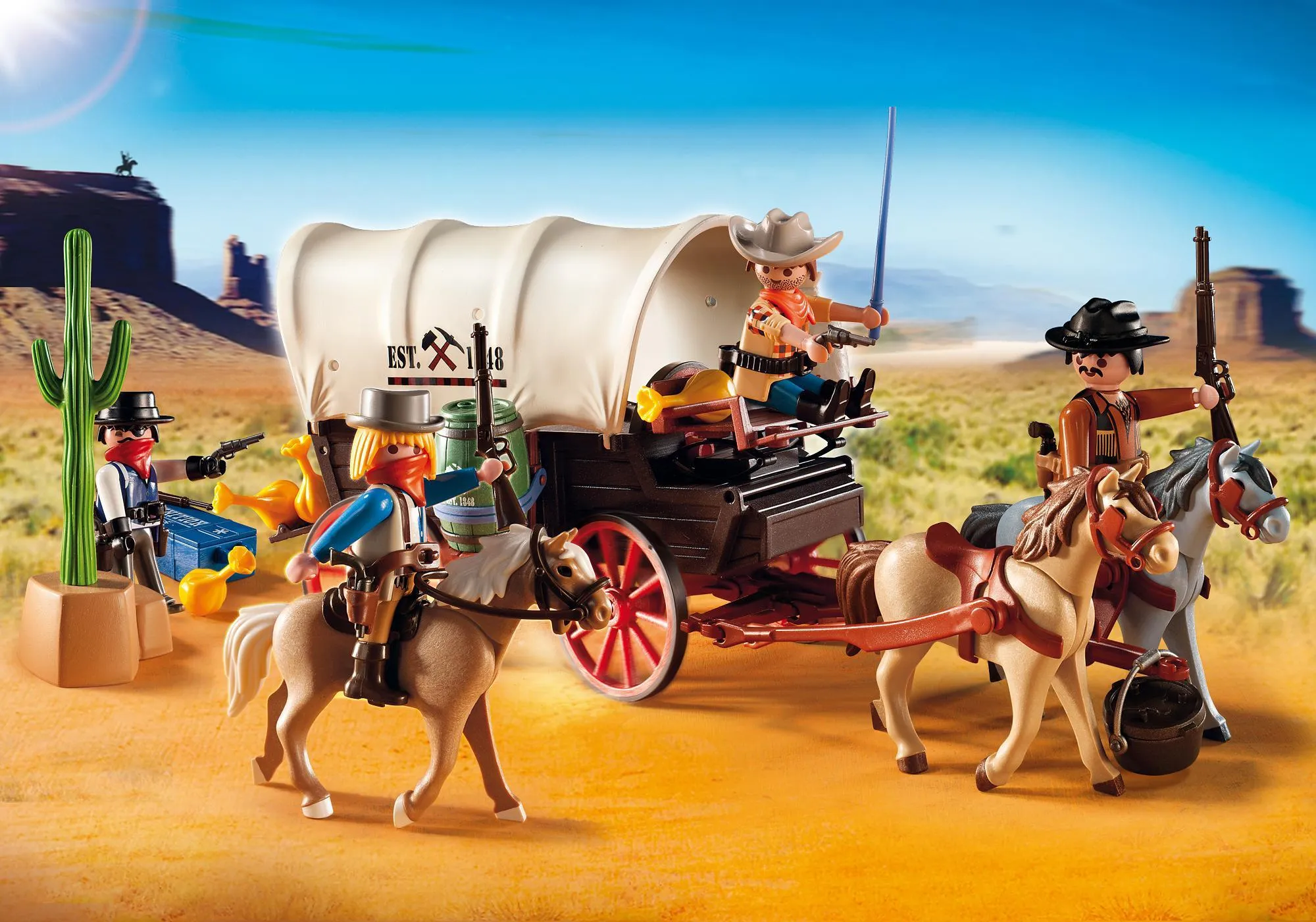 Playmobil 5248 Chariot avec cow-boys et bandits