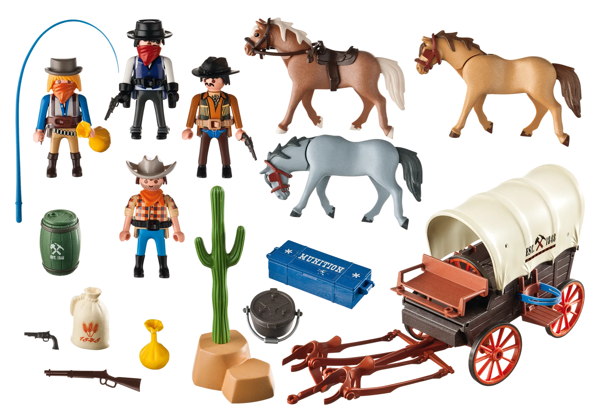 Playmobil 5248 Chariot avec cow-boys et bandits