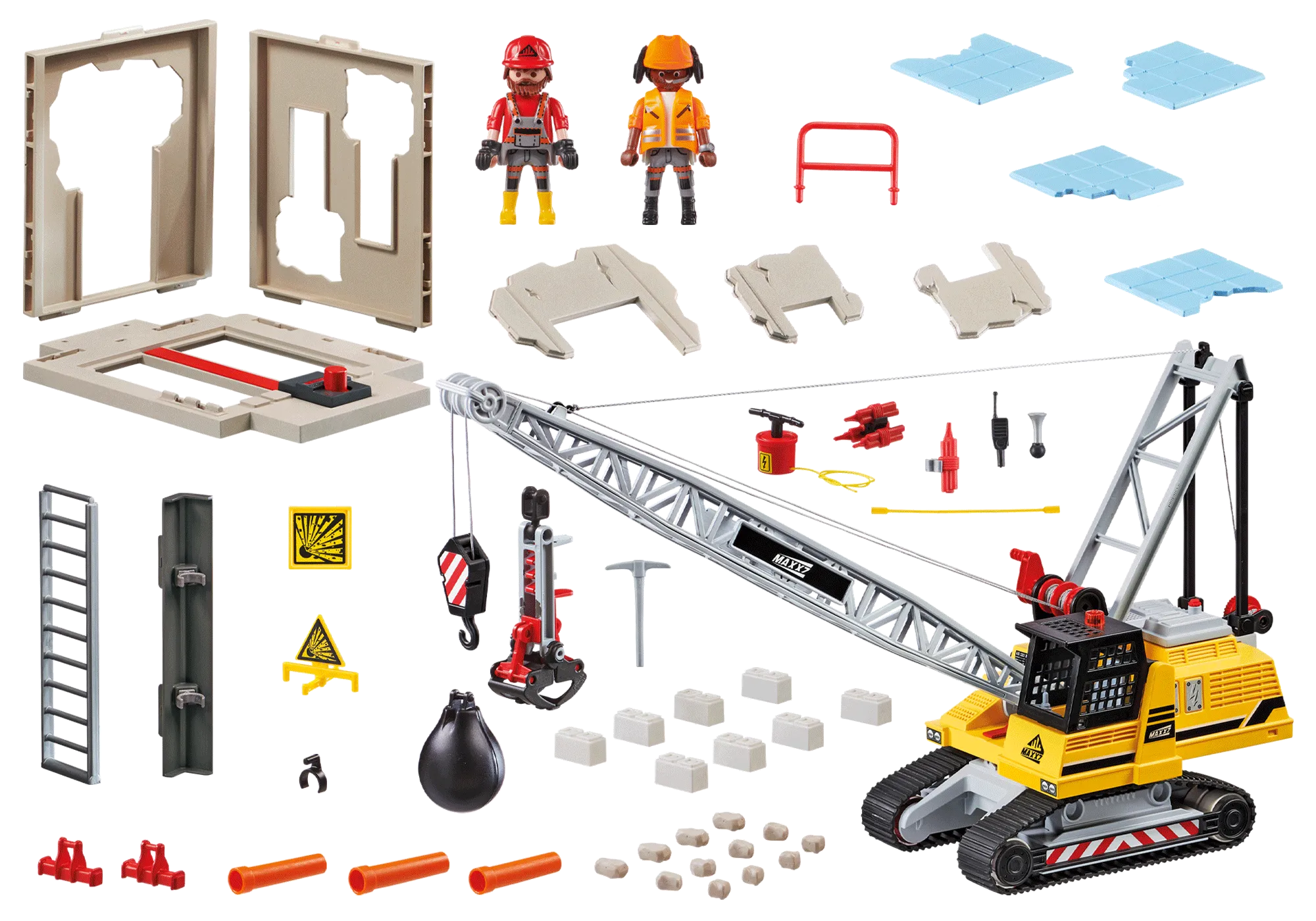 Playmobil 70442 Dragline avec mur de construction