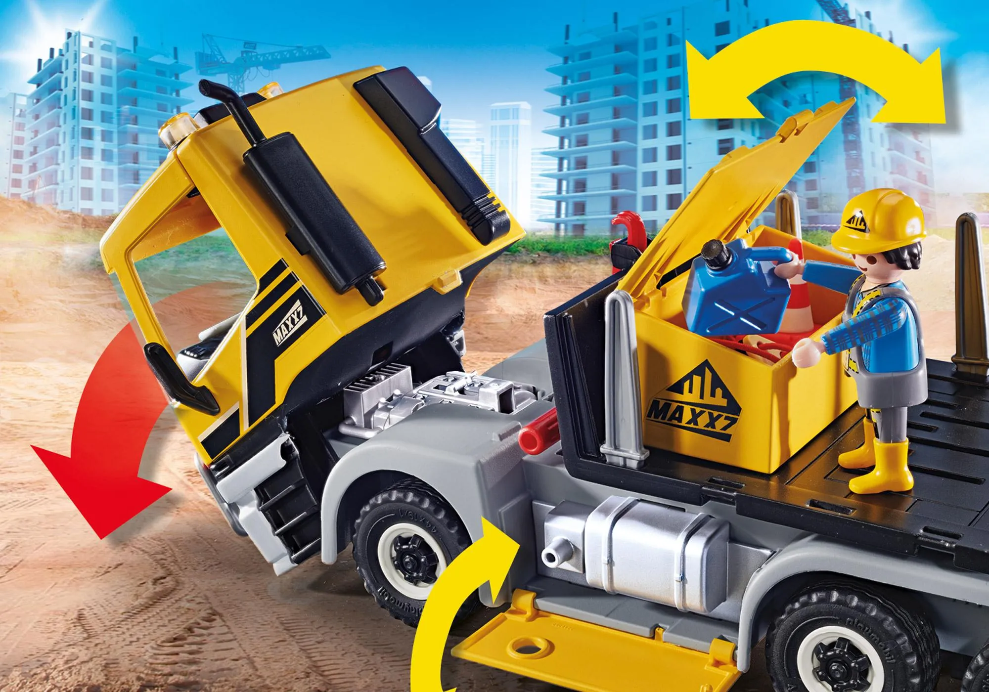 Playmobil 70444 Camion avec benne et plateforme