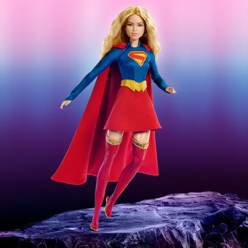 Barbie Signature DC Supergirl-Modepuppe, Superheldenkostüm mit Cape