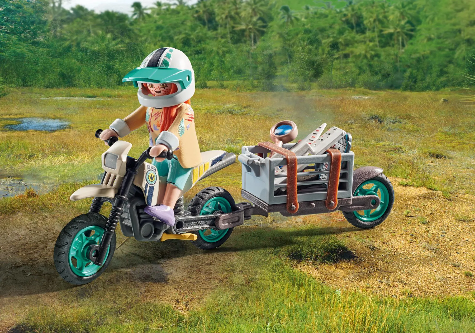 Playmobil 71524 Explorateur avec moto et tyrannosaure