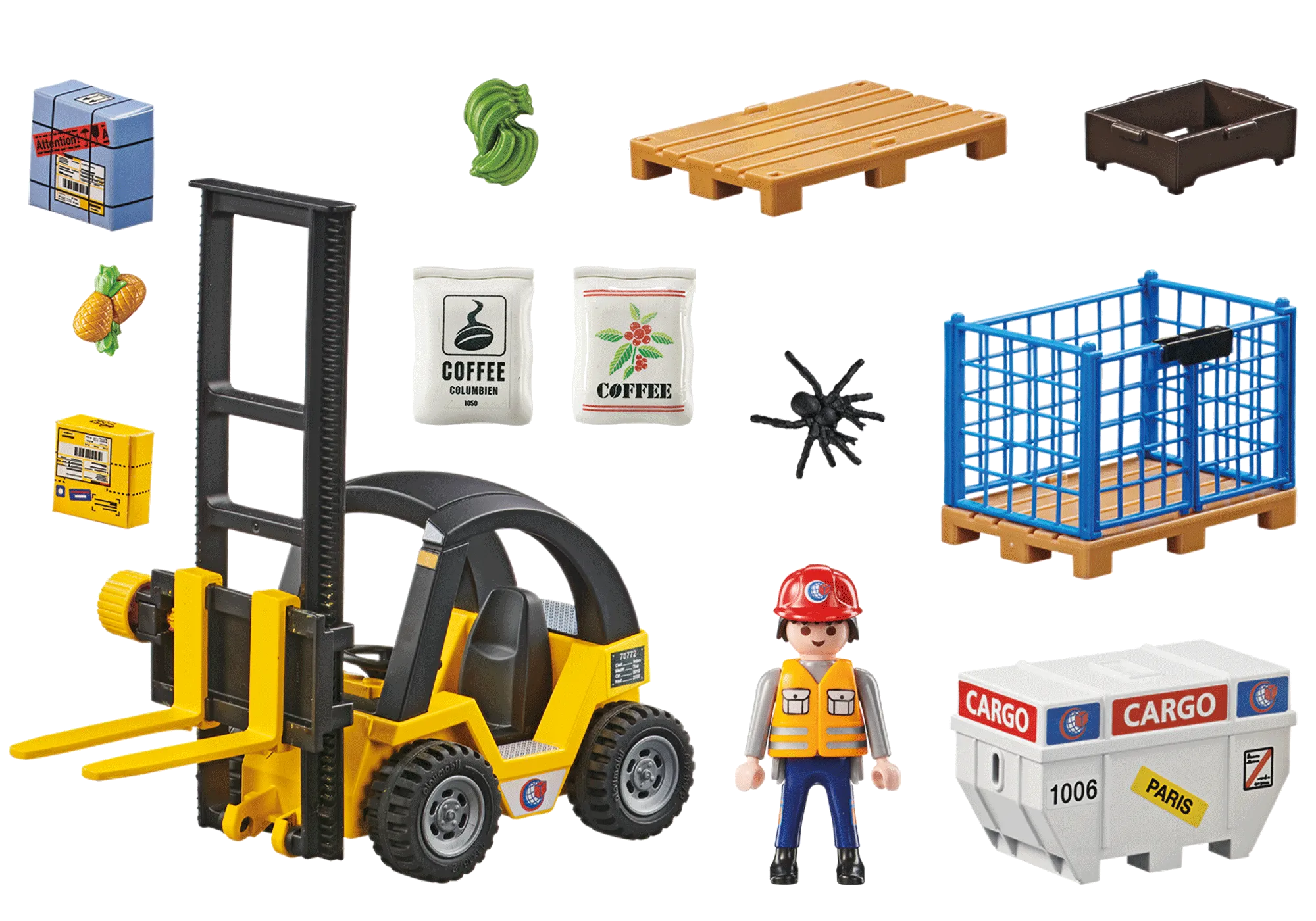 Playmobil 71528 Chariot élévateur avec matériel