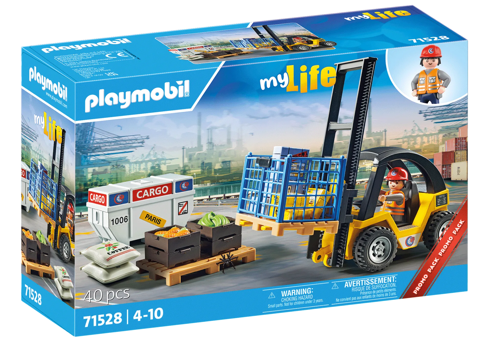 Playmobil 71528 Chariot élévateur avec matériel
