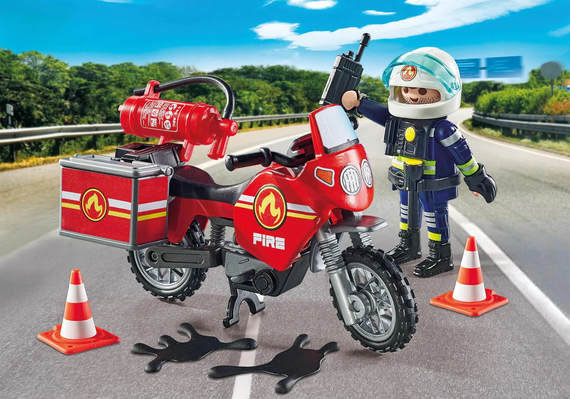 Playmobil 71466 Pompier et moto