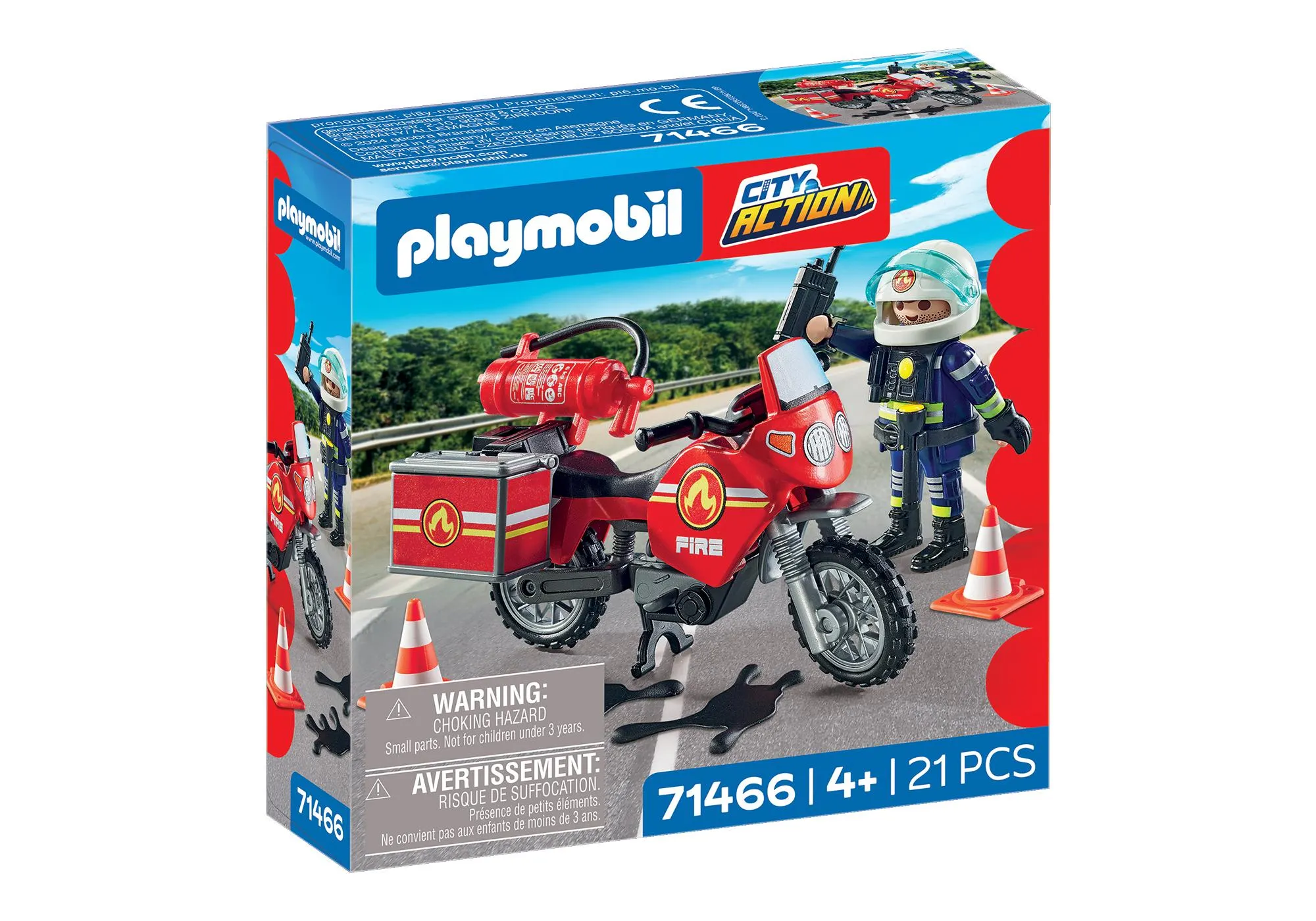 Playmobil 71466 Pompier et moto