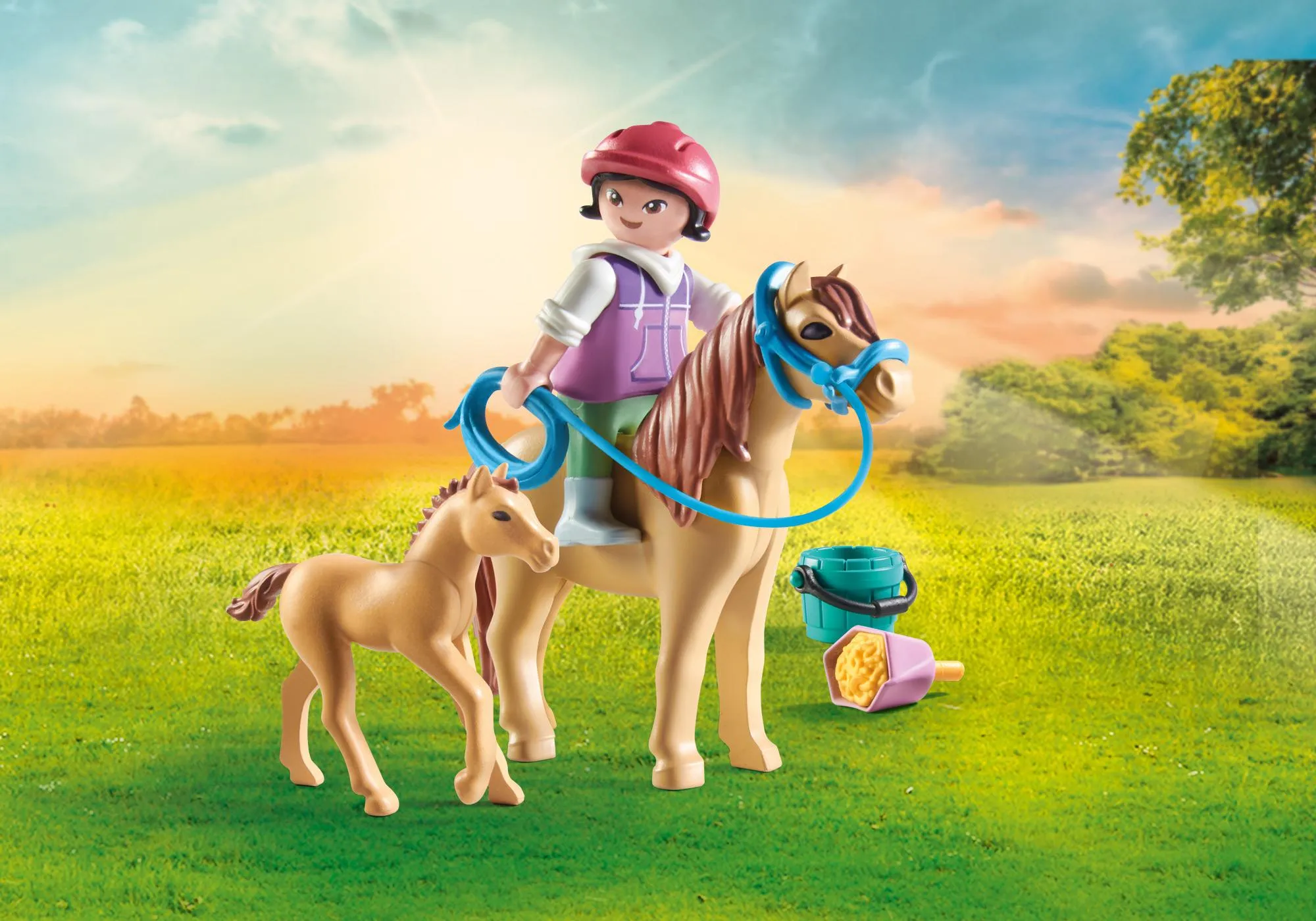 Playmobil 71498 Enfant avec poney et son bébé