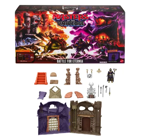 Masters of the Universe Battle for Eternia Playset, Castle Grayskull, Snake Mountain & Skeletor