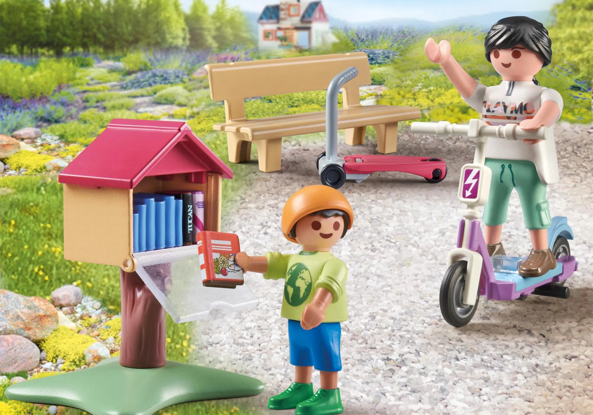 Playmobil 71511 Boîte à livres avec maman et enfant