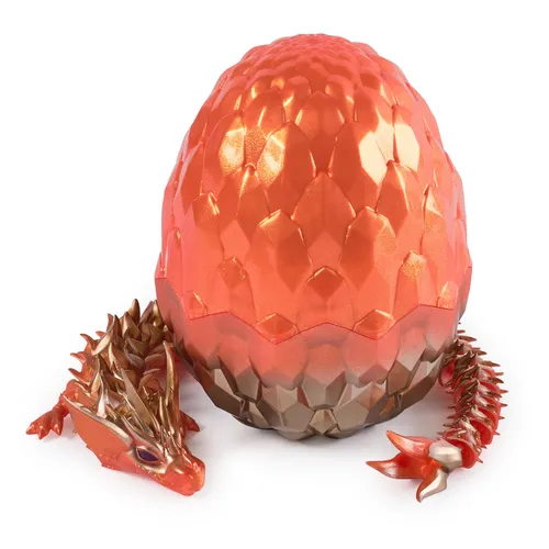 CrystaLynx Dragons, figura de juguete de dragón articulada coleccionable de 32 cm y huevo sorpresa para exhibición, decoración antiestrés para escritorio y oficina (los estilos pueden variar)