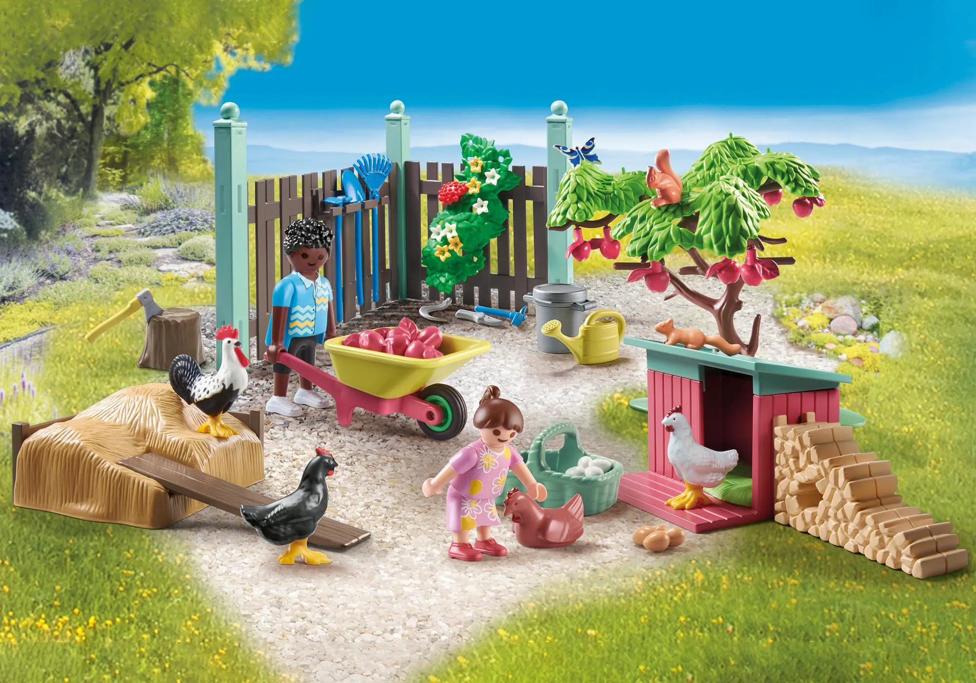 Playmobil 71510 Poulailler et jardin