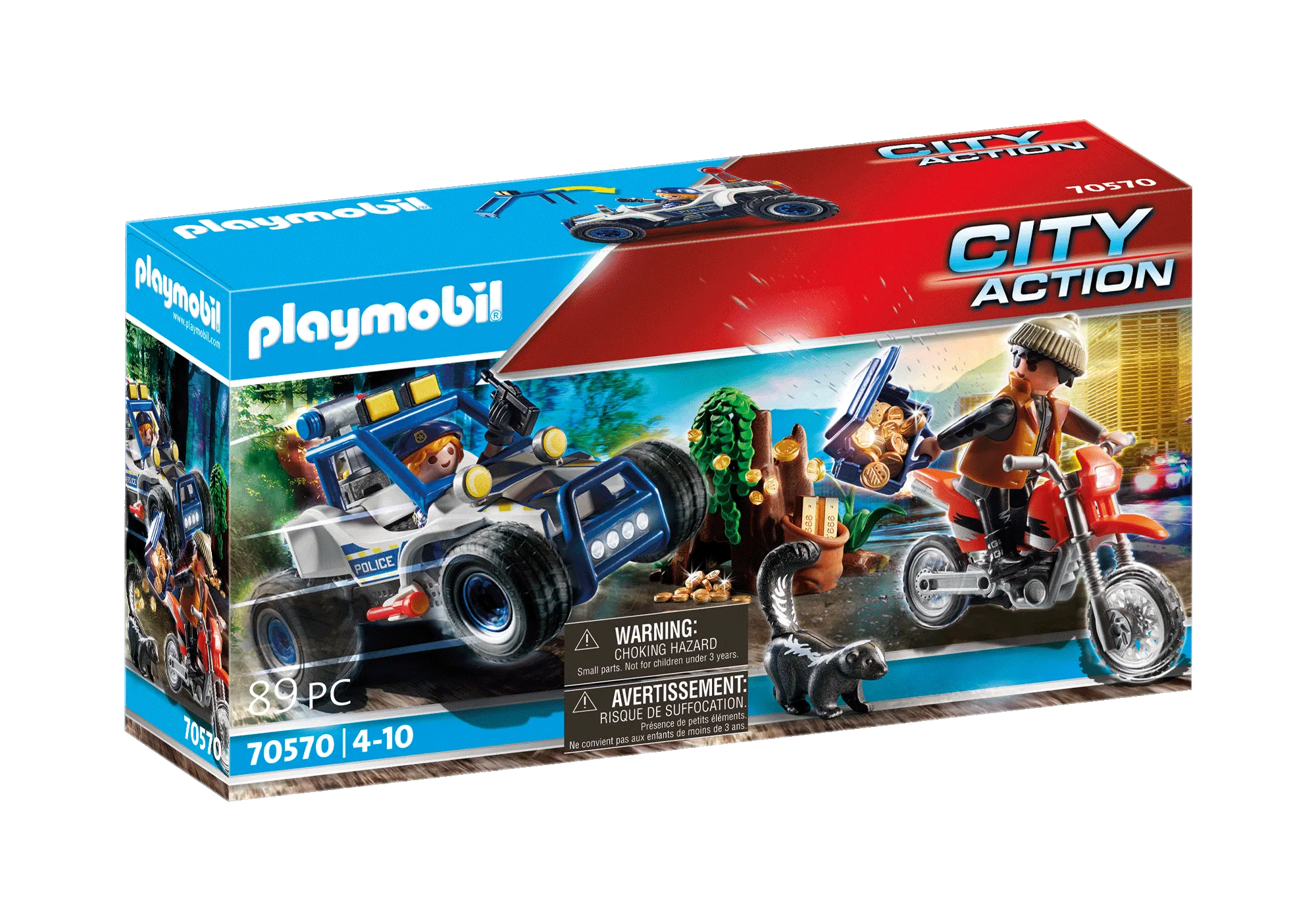 Playmobil 70570 Policier avec voiturette et voleur à moto