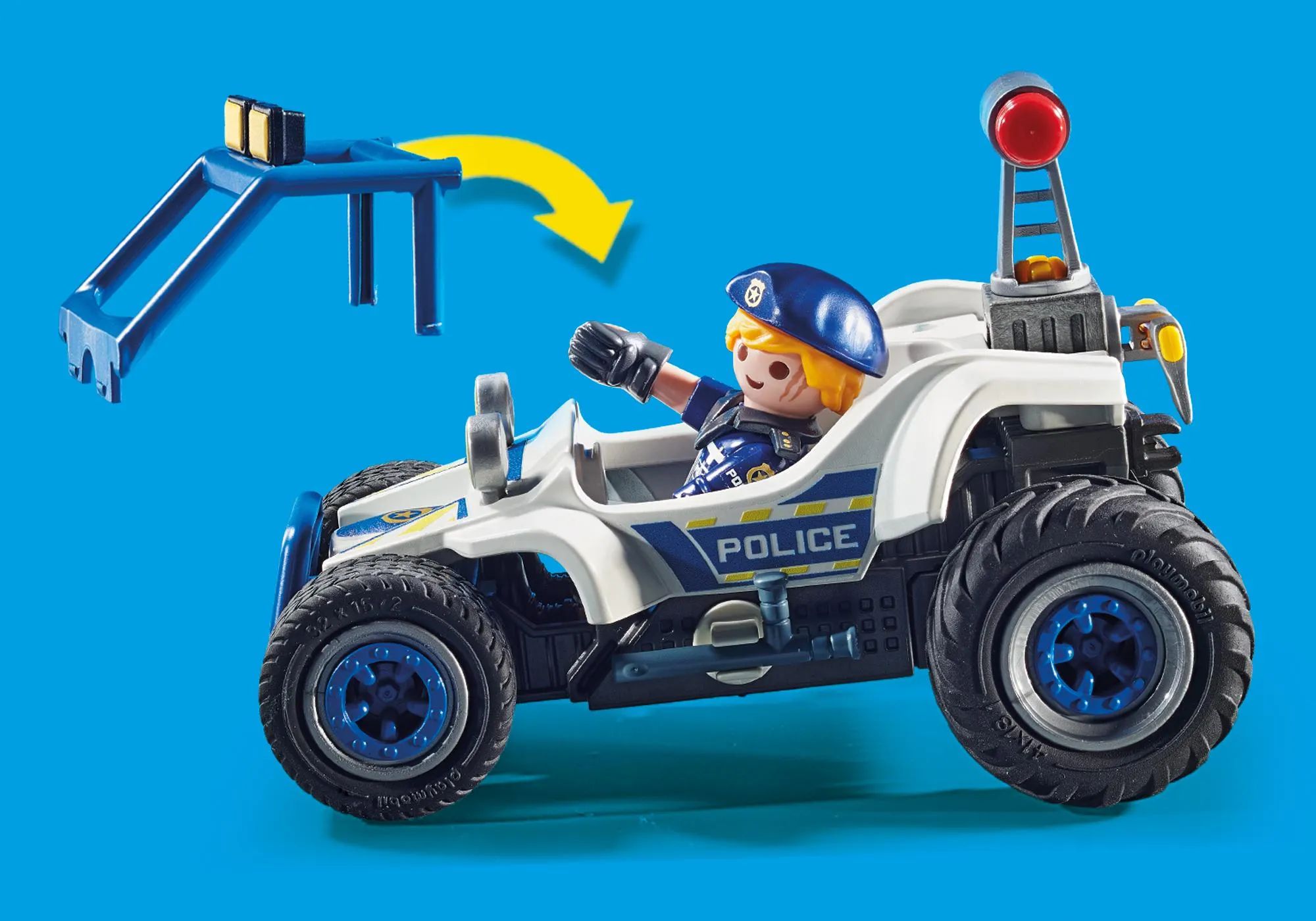 Playmobil 70570 Policier avec voiturette et voleur à moto