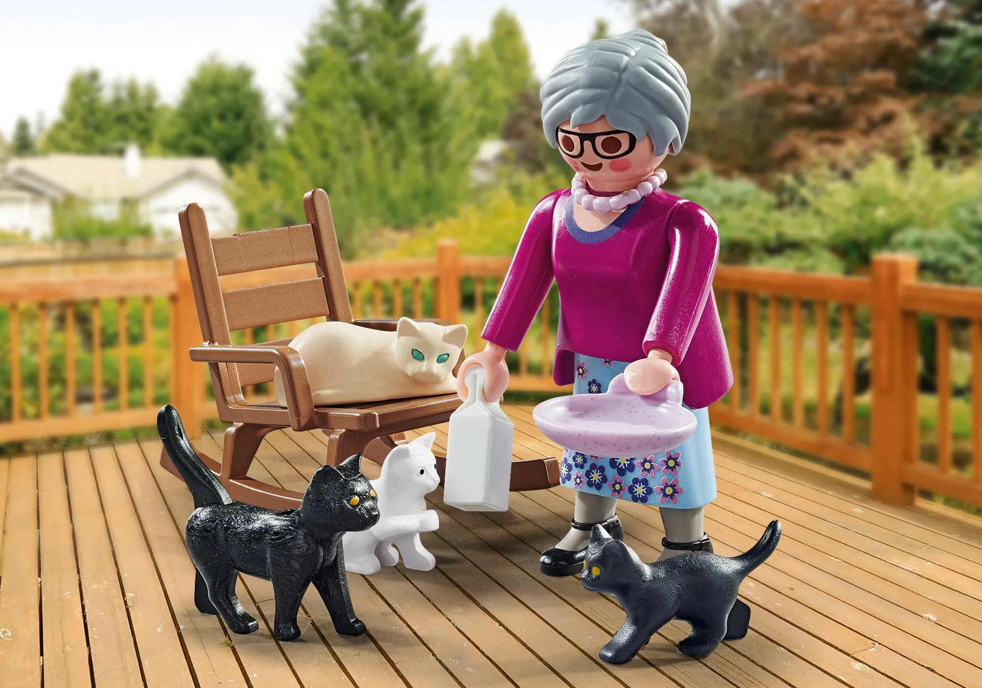 Playmobil 71172 Grand-mère avec chats