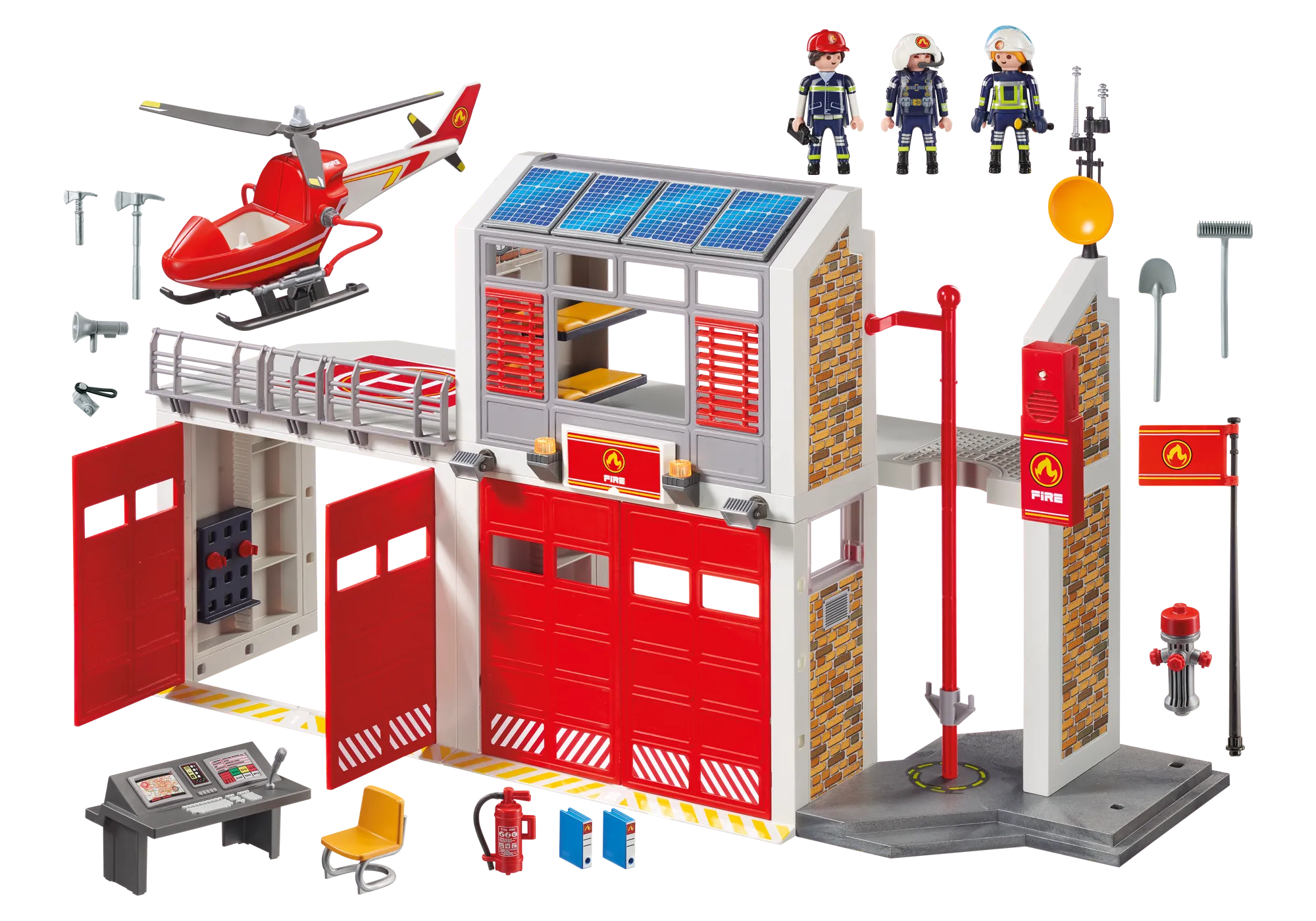 Playmobil 9462 Caserne de pompiers avec hélicoptère