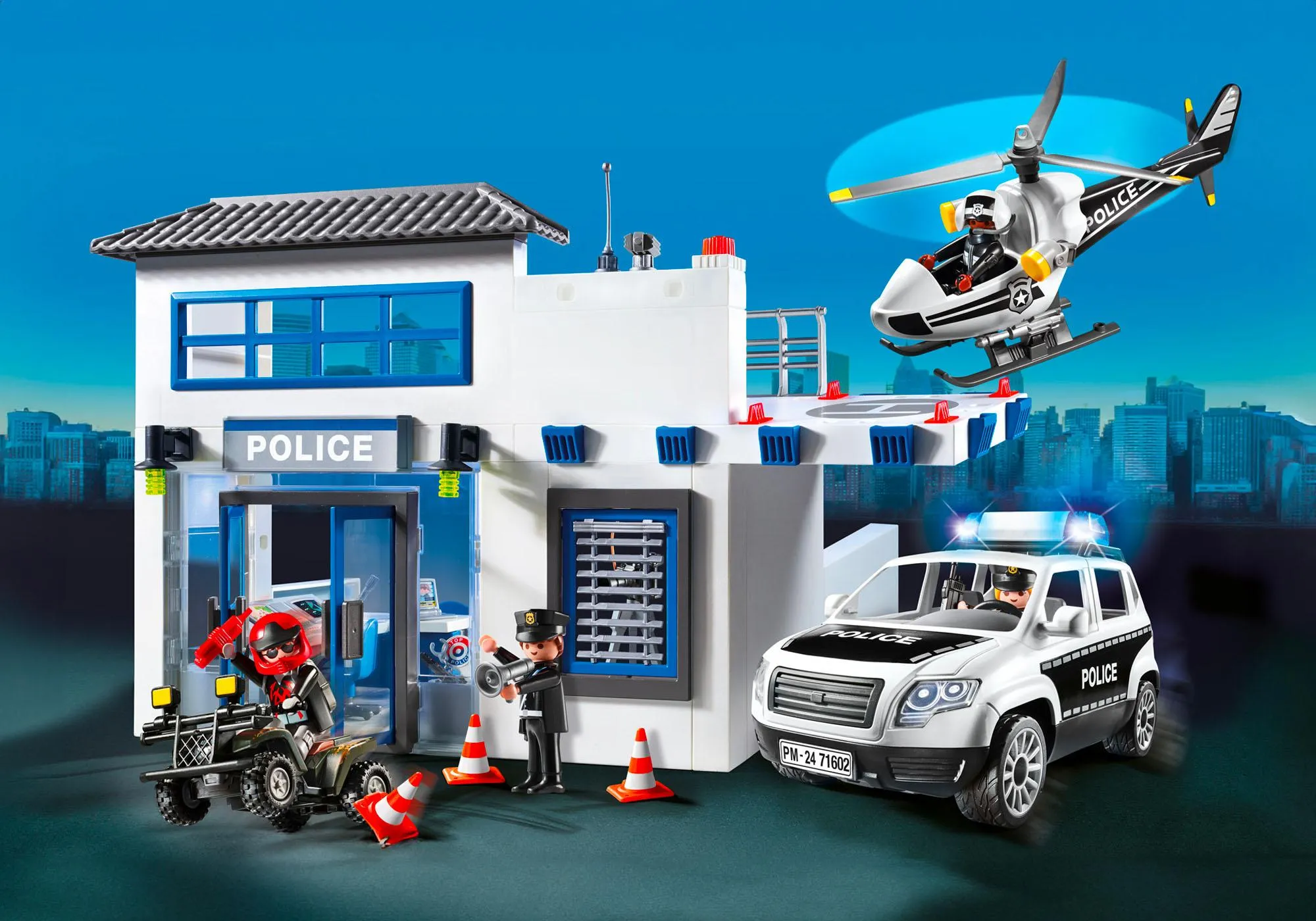 Playmobil 71602 Poste de police et véhicules