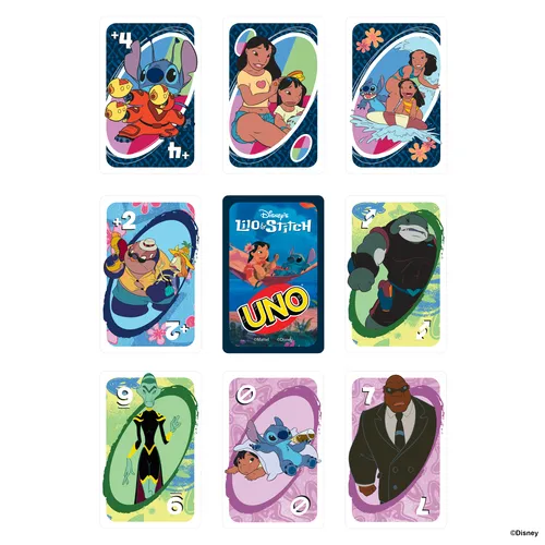 Mattel Games UNO Disney’s Lilo and Stitch Card Game for Kids & Family Night