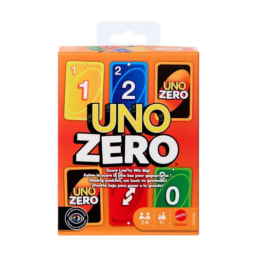 Mattel Games -UNO Zero-jeu de cartes avec carnet de scores