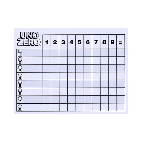 Mattel Games -UNO Zero-jeu de cartes avec carnet de scores