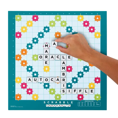 Mattel Games Scrabble Board Game, Classic Family Word Game with Two Ways to Play for 2-4 Players, French Edition