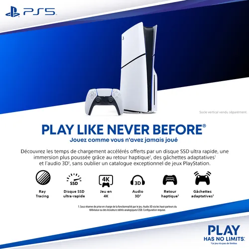 Sony Interactive Entertainment PlayStation 5 1 To Wifi Noir, Blanc