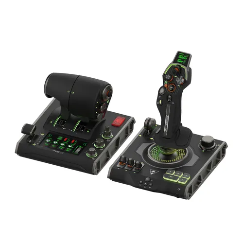 Turtle Beach VelocityOne Flightdeck - Universal HOTAS Simulation Joystick and Throttle with Touch Display, Stick Mounted HUD and Contactless Sensors for Air and Space Combat on Windows 10 and 11