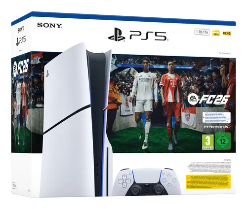 Sony Interactive Entertainment PlayStation 5 + EA Sports FC 26 Bundle 1 To Wifi Noir, Blanc