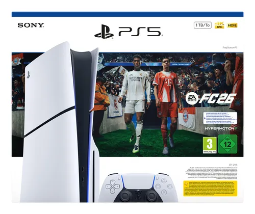 Sony Interactive Entertainment PlayStation 5 + EA Sports FC 26 Bundle 1 To Wifi Noir, Blanc