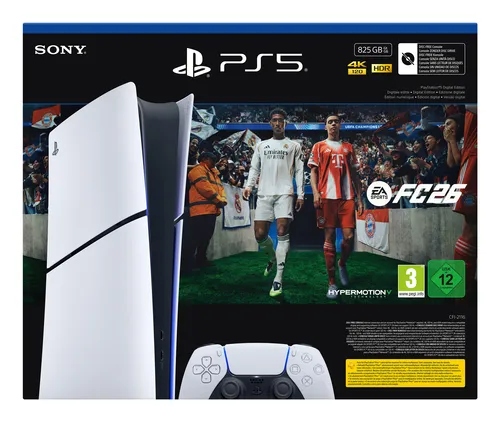 Sony Interactive Entertainment PlayStation 5 Digital + EA Sports FC 26 Bundle 825 Go Wifi Noir, Blanc
