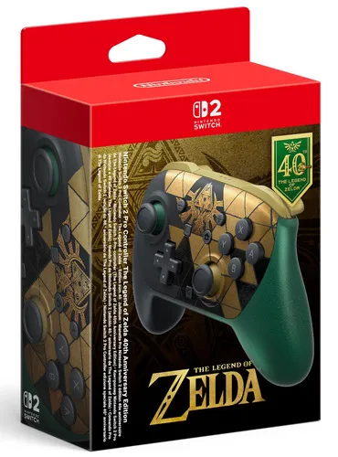 Nintendo Manette Pro Switch 2 - The Legend of Zelda - 40ème Anniversaire